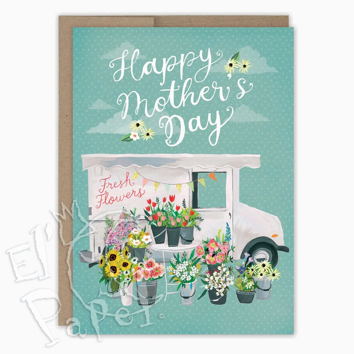 Katie Daisy moederdagkaart 'Flower Truck'