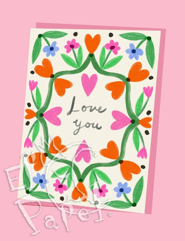 Kitty Kenda wenskaart 'Love you'