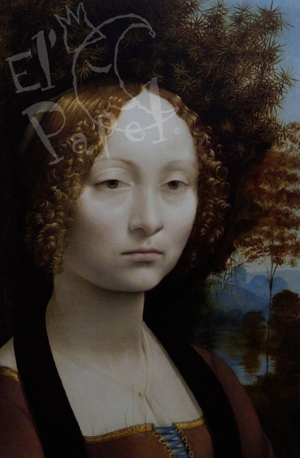 Ansichtkaart 'Ginevra de' Benci - Leonardo da Vinci'