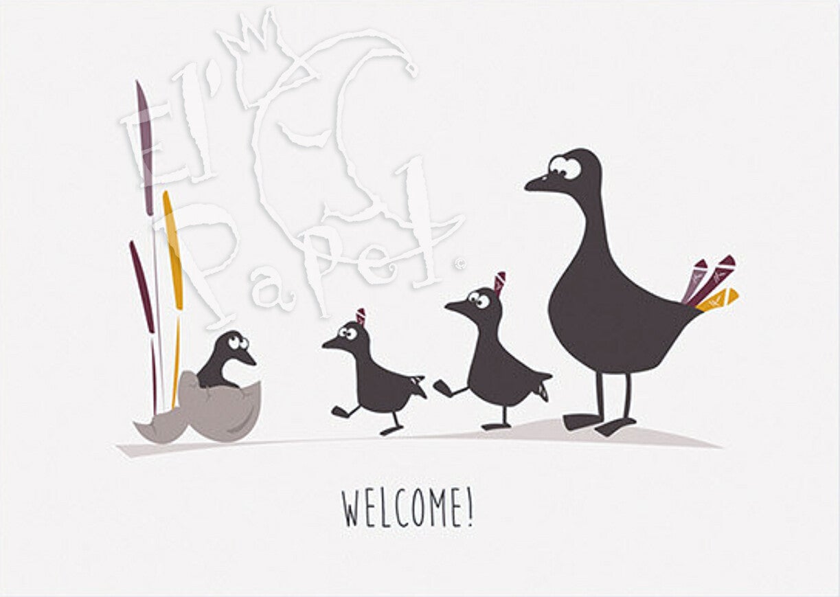 Ansichtkaart 'Welcome!'