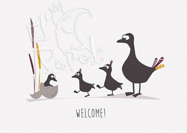 Ansichtkaart 'Welcome!'