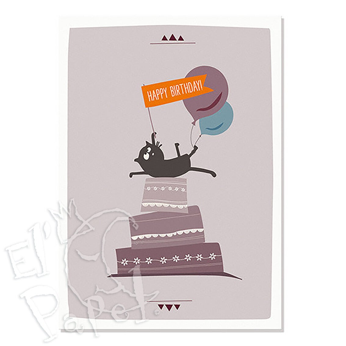 Ansichtkaart 'Verjaardagstaart'