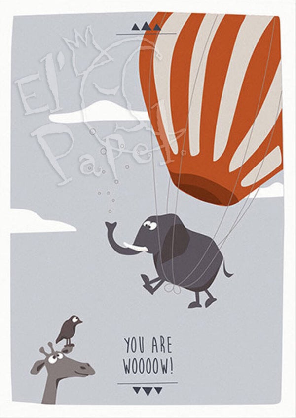 Ansichtkaart 'You are woooow!'