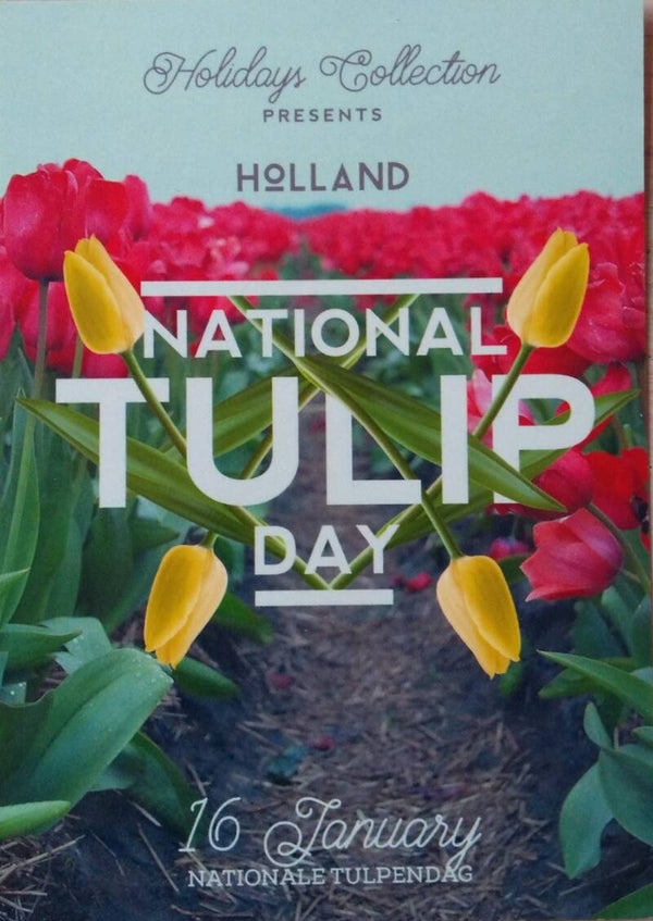 OP!! GB Ansichtkaart 'Nationale Tulpendag'