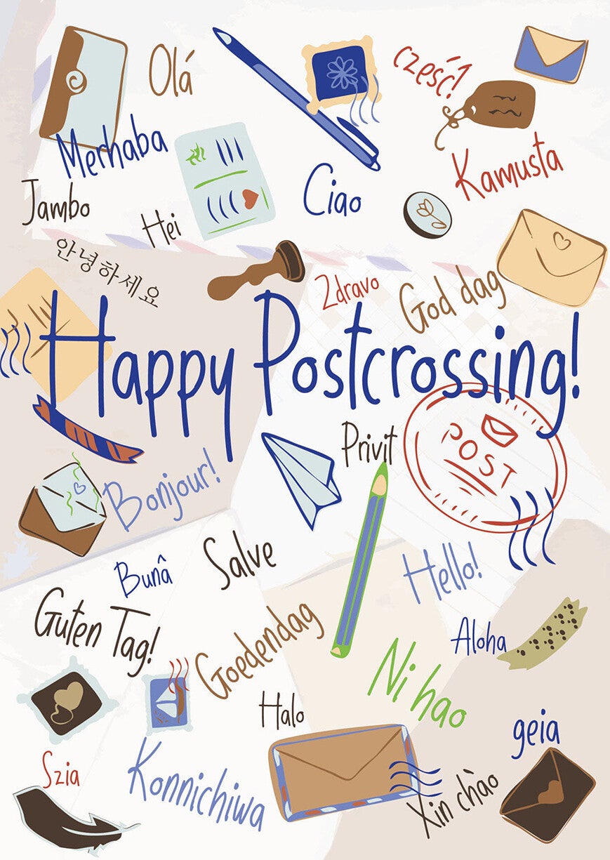 Ansichtkaart 'Goedendag - Happy Postcrossing!'