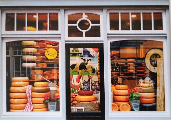 GB Ansichtkaart 'Gevel van een kaaswinkel'