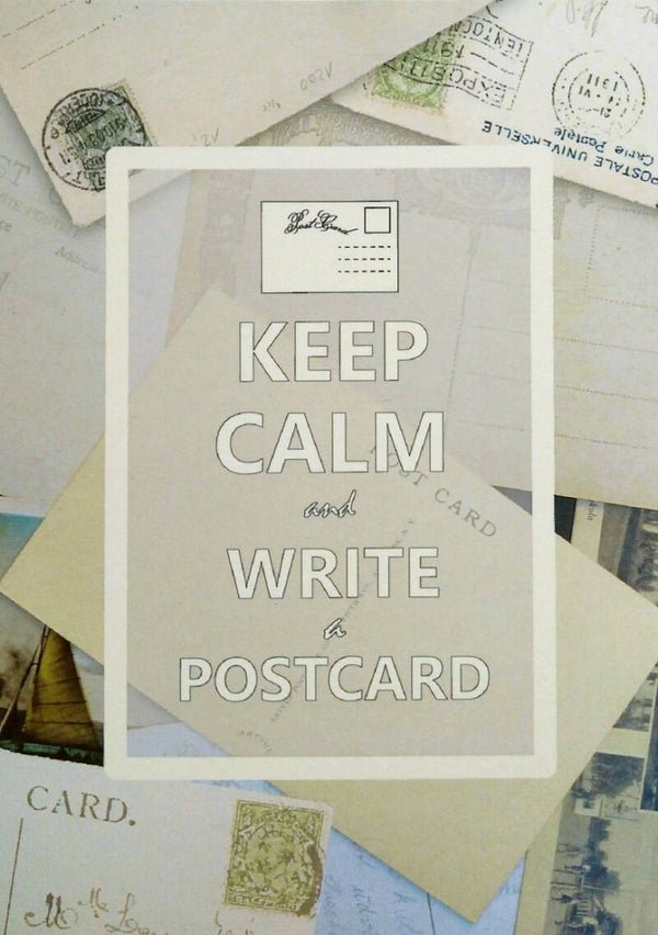 Ansichtkaart 'Keep Calm & write a postcard'