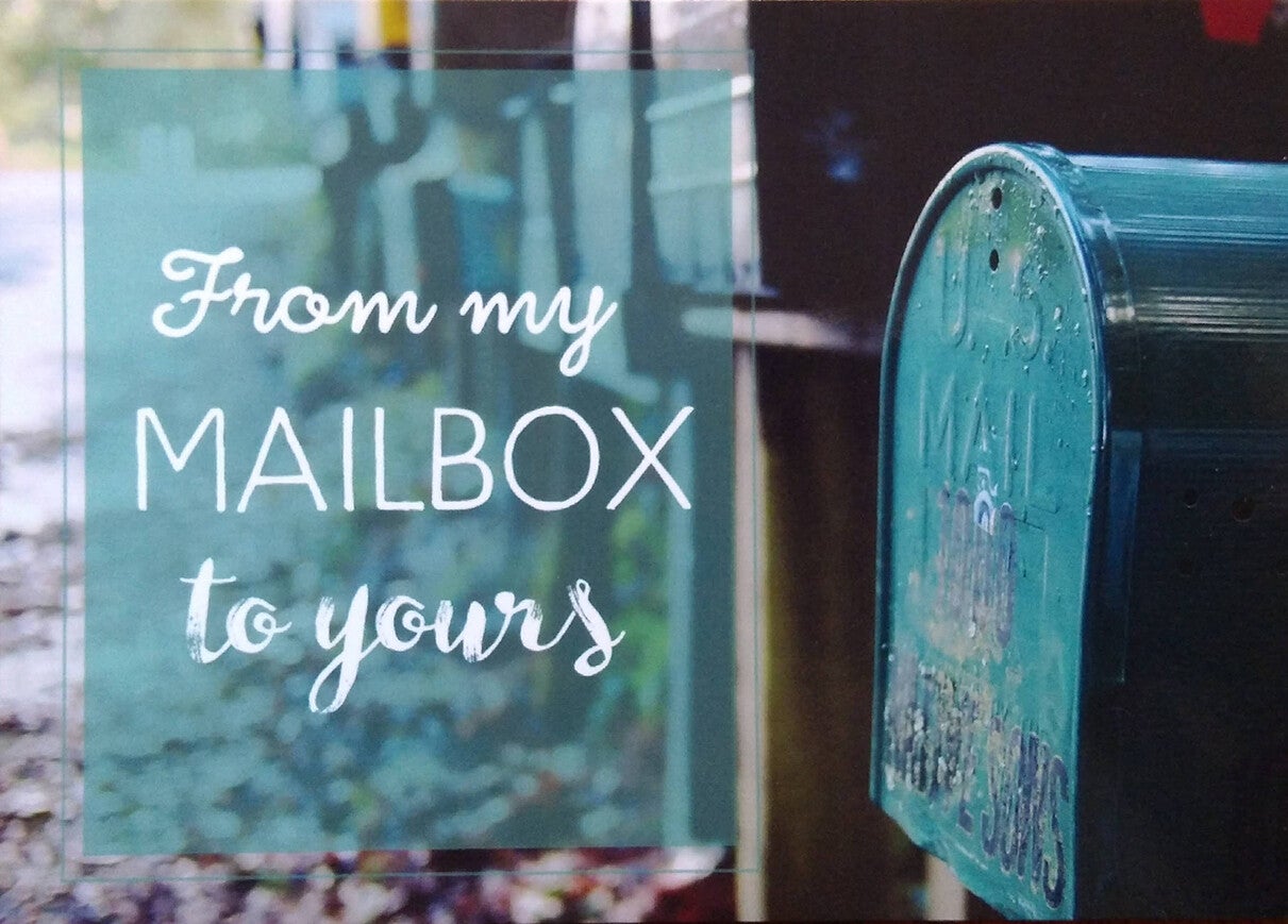 GB Ansichtkaart 'From my MAILBOX to yours'