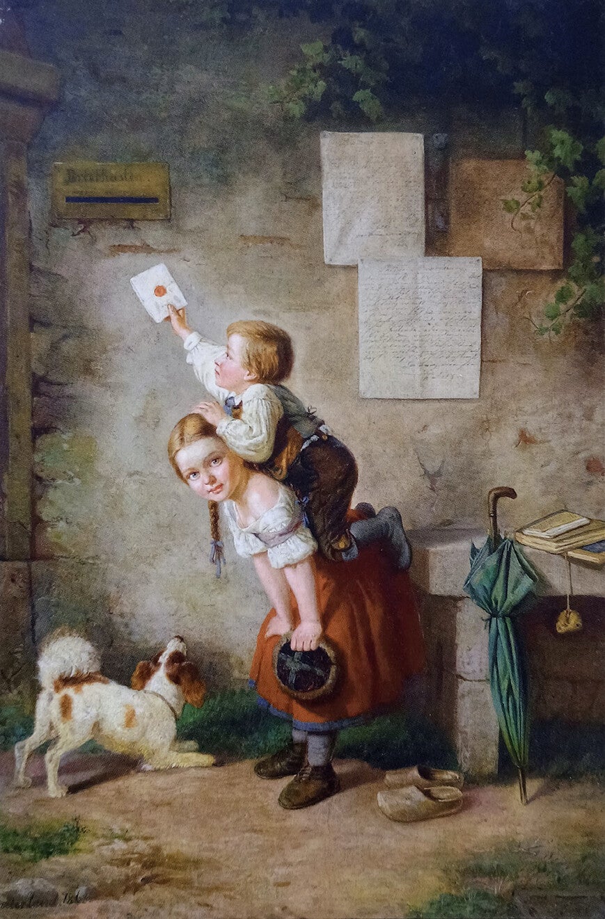 GB Ansichtkaart 'Brief posten'