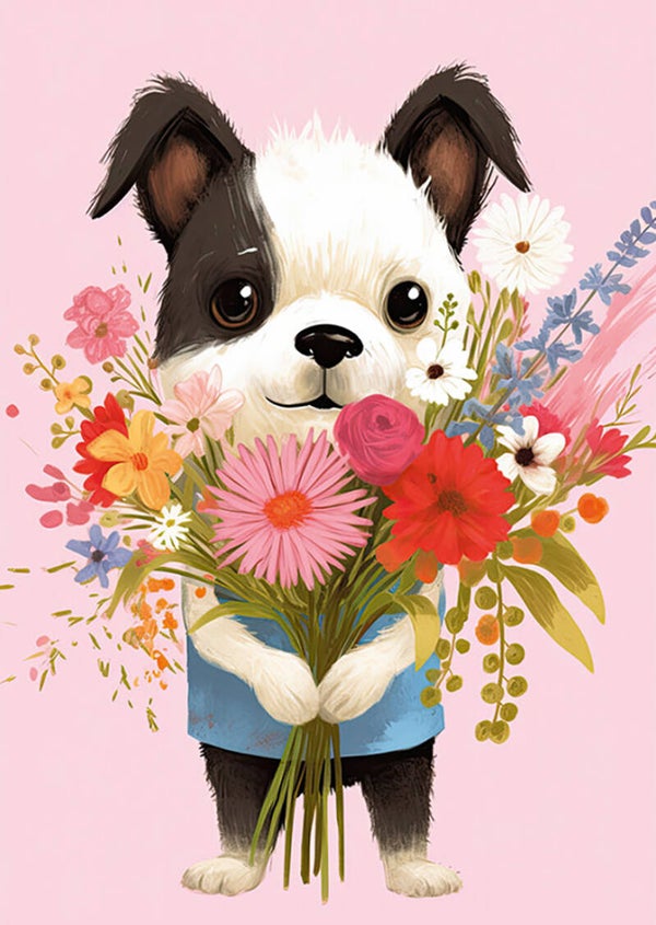 Ansichtkaart 'Bloemen voor jou!'