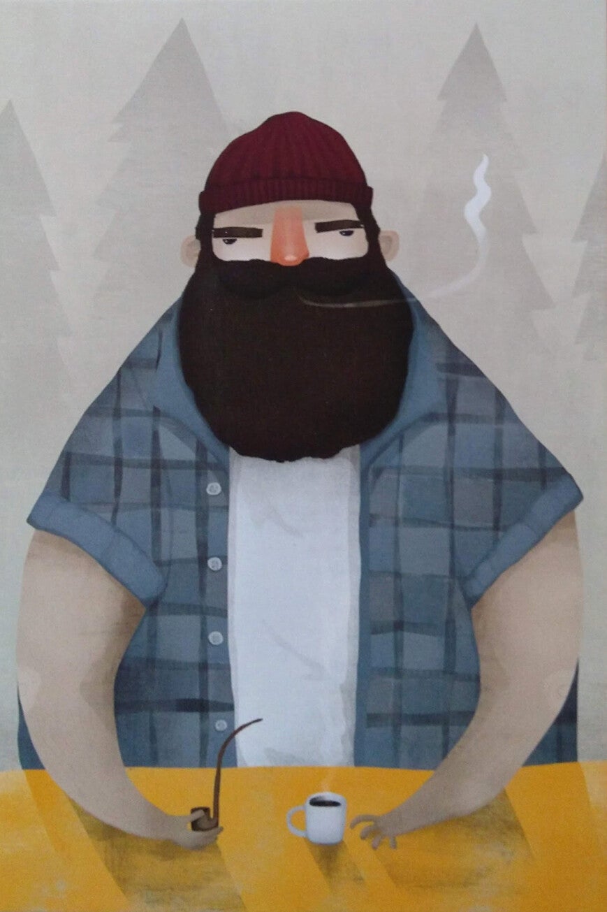 Ansichtkaart 'Stoere kerel'