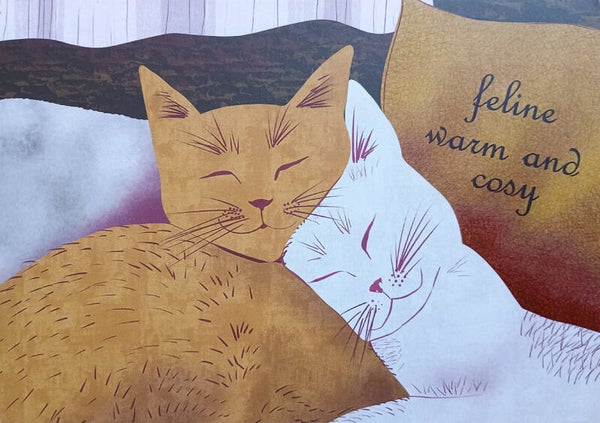 Ansichtkaart 'Warm & knus'