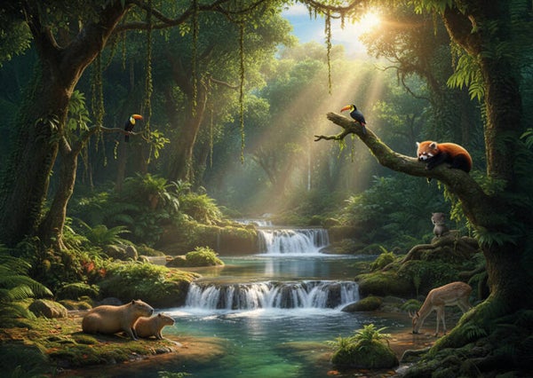 Ansichtkaart 'Magische jungle'