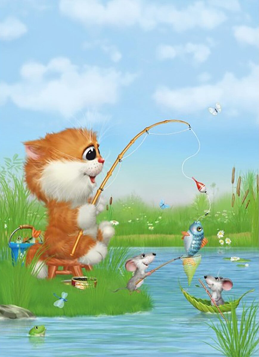 Ansichtkaart 'Samen gevangen'