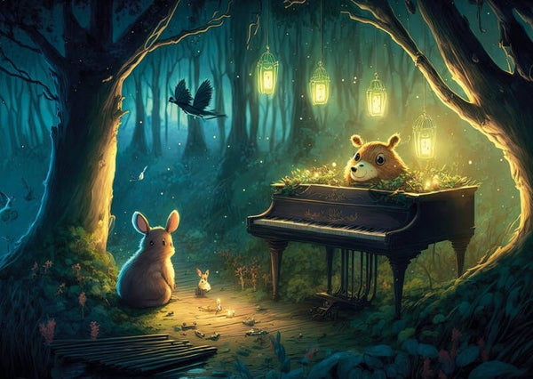 Ansichtkaart 'Bosdieren' (1)