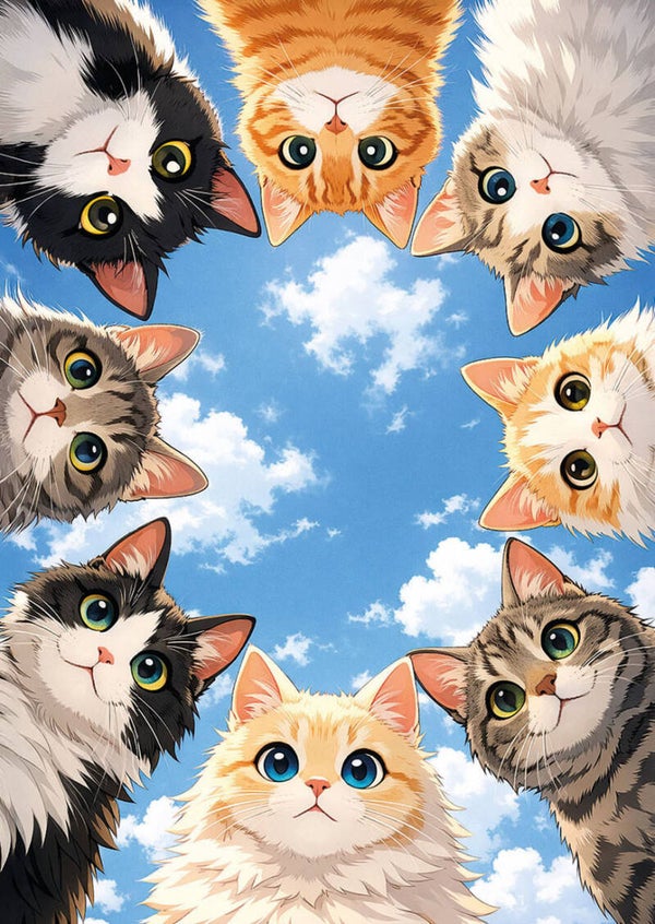Ansichtkaart 'Katten'
