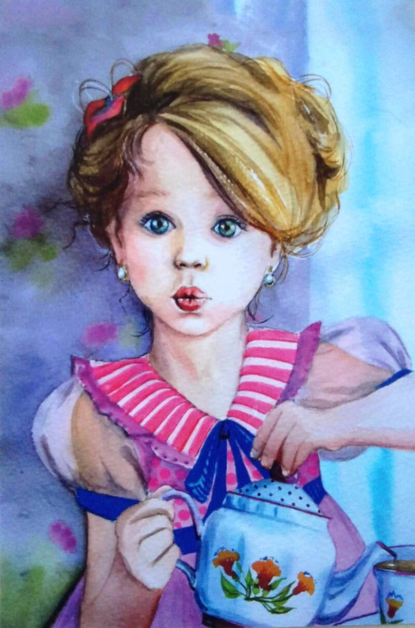 OP Ansichtkaart 'Kopje thee'