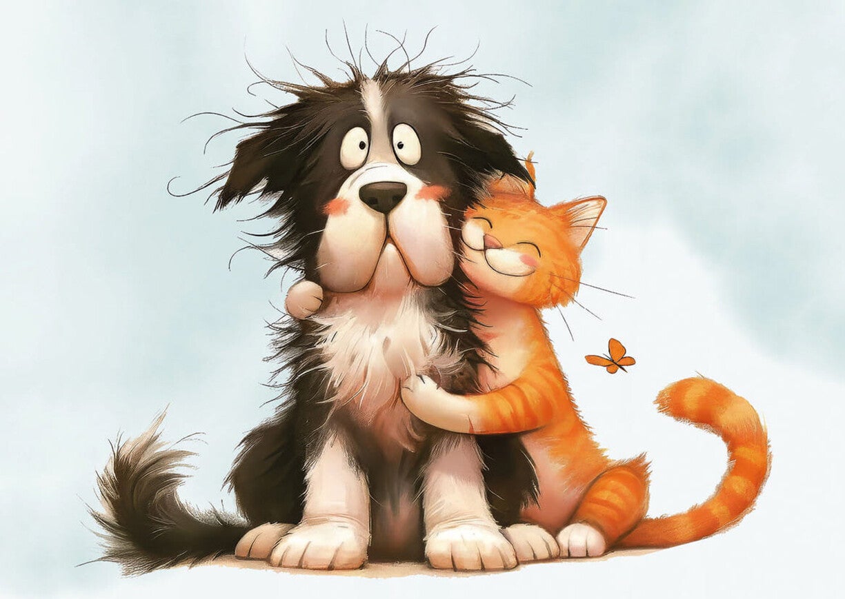 Ansichtkaart 'Vriendjes' (1)