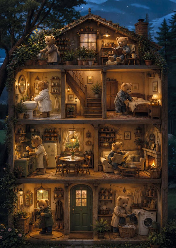 Ansichtkaart 'Het berenhuis'