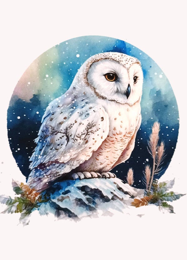 Ansichtkaart 'Sneeuwuil'