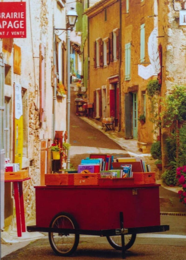 Ansichtkaart 'Boekenstalletje'