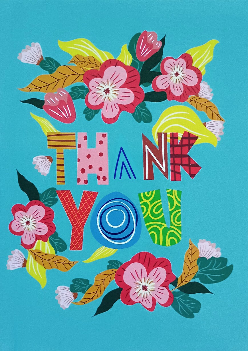 Ansichtkaart 'Thank you'