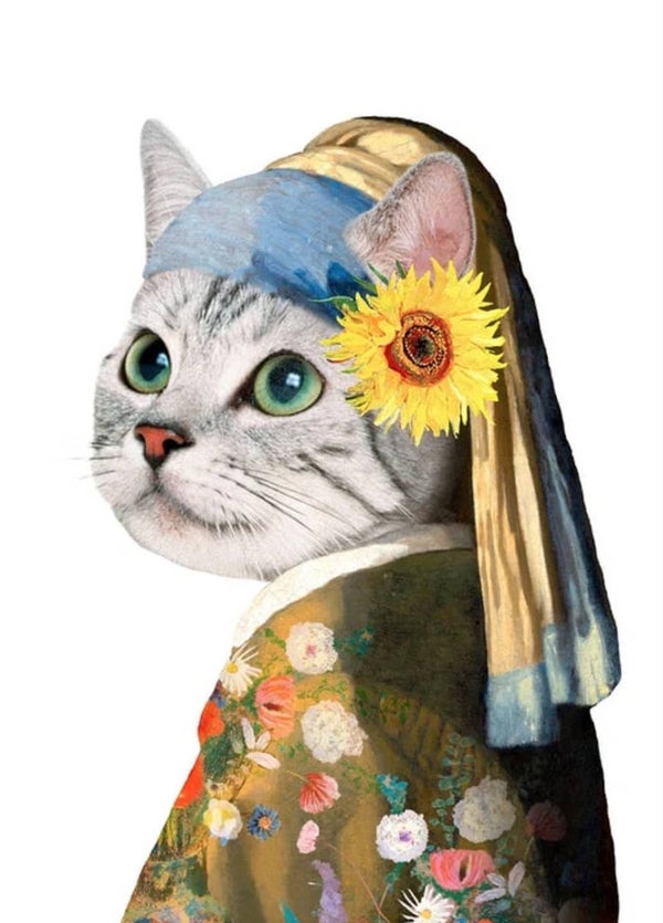 Ansichtkaart 'Mona Lisa de Kat'