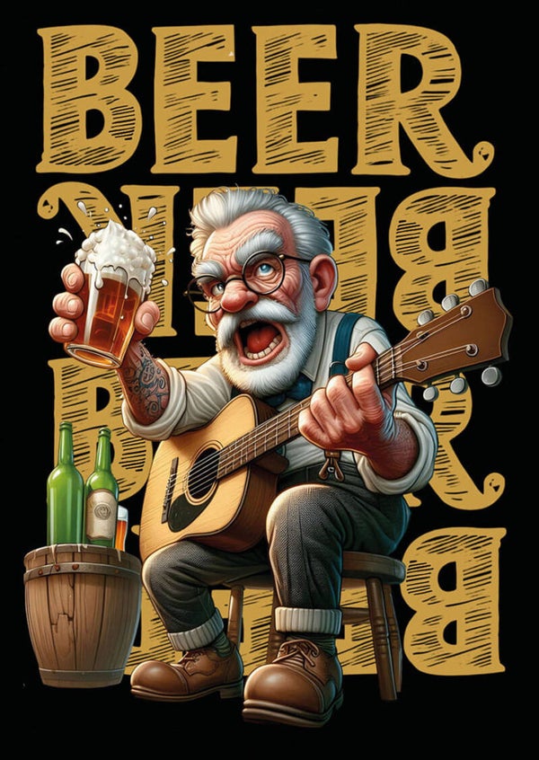 Ansichtkaart 'Bier!'