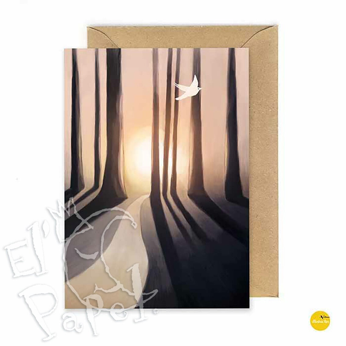Wenskaart 'Lichtflits bos' (blanco)