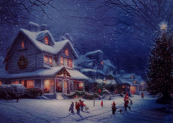 Ansichtkaart 'Kerst in de stad'