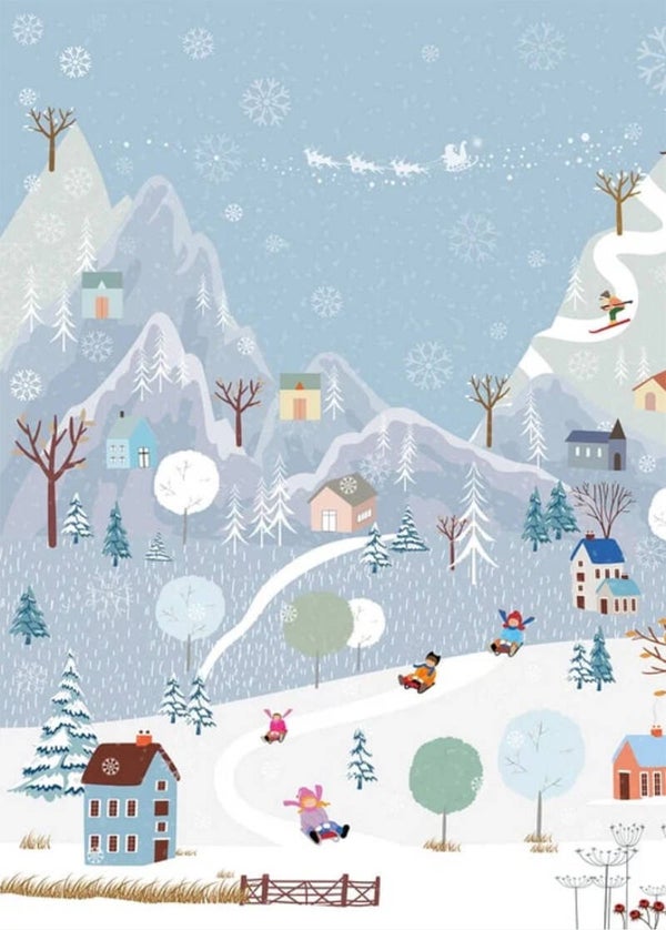 Kerst ansichtkaart 'Magische winterpret'