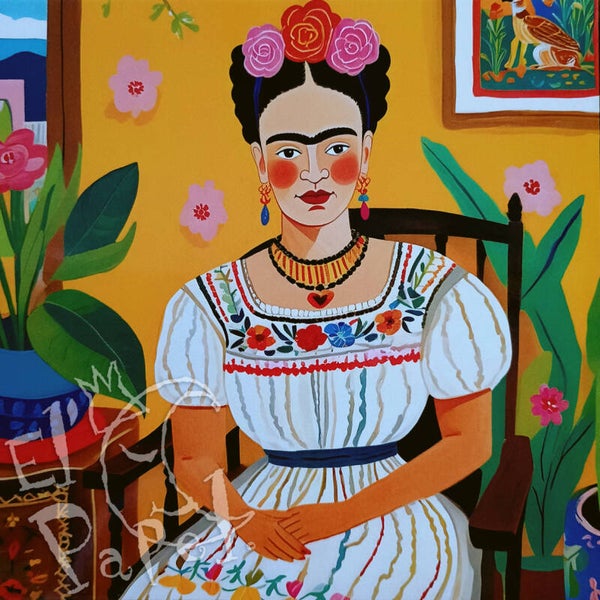 Vierkante kaart 'Huiselijke Frida'