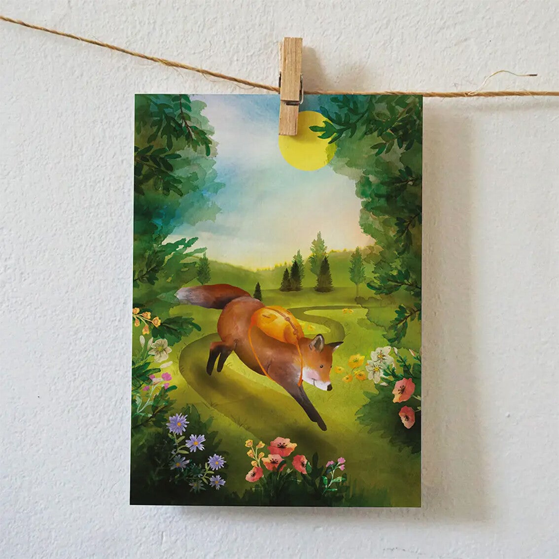 Ansichtkaart 'Veel plezier' - Lotte Drouen