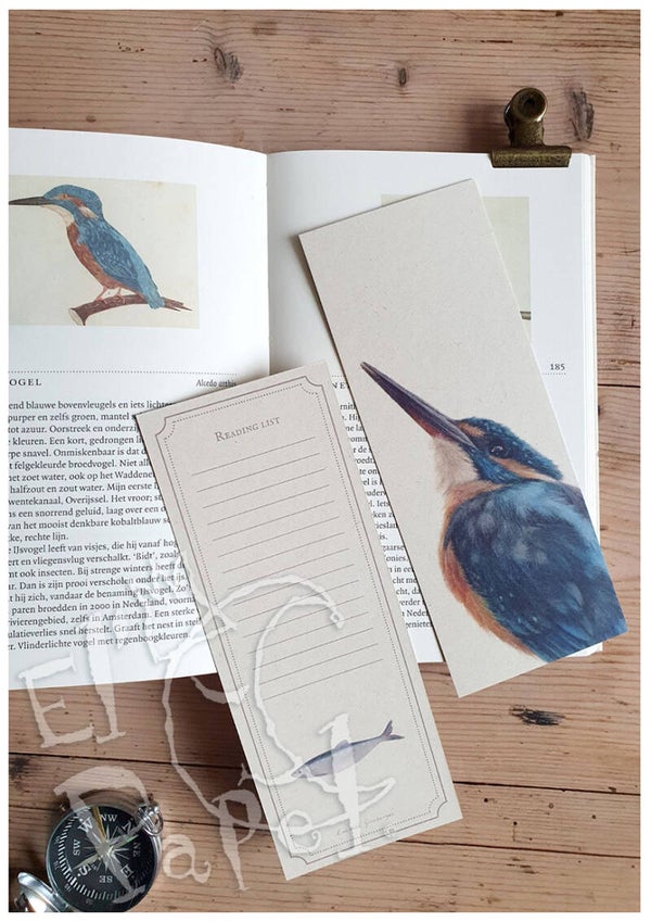Lonneke Grimbergen - XL boekenlegger 'IJsvogel'