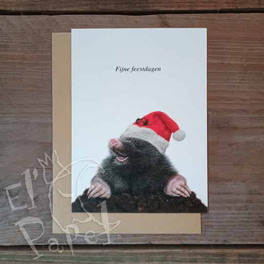 Lonneke Grimbergen Kerstkaart 'Mol'