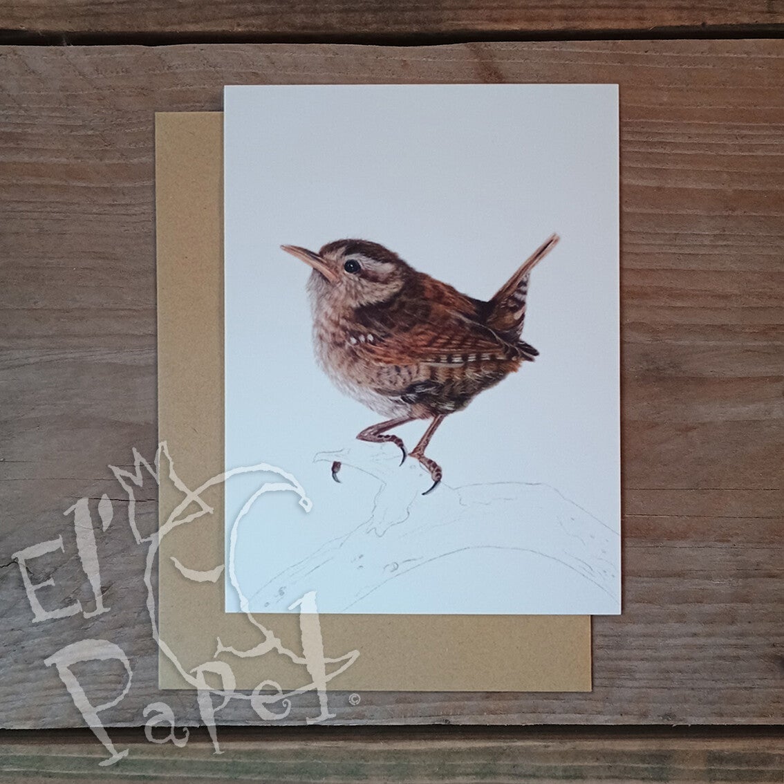 Lonneke Grimbergen ansichtkaart 'Winterkoning'