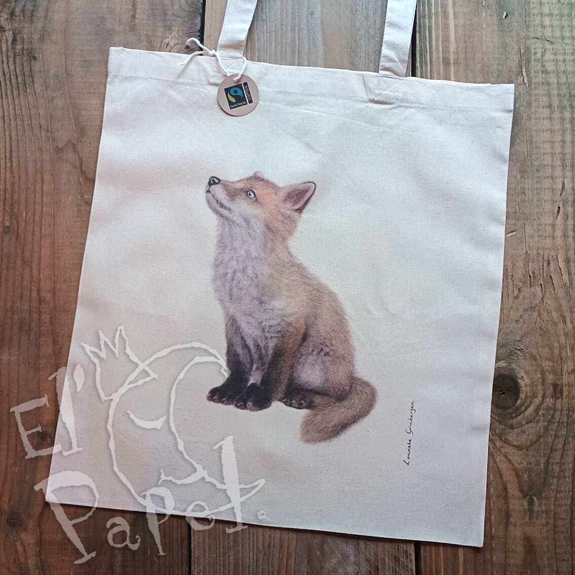 Katoenen tasje 'Vosje'