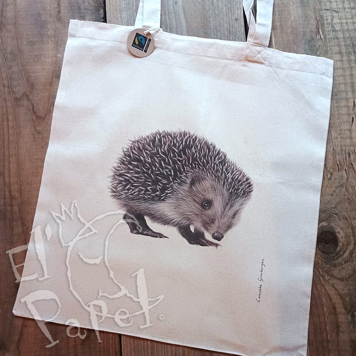 Katoenen tasje 'Egel'