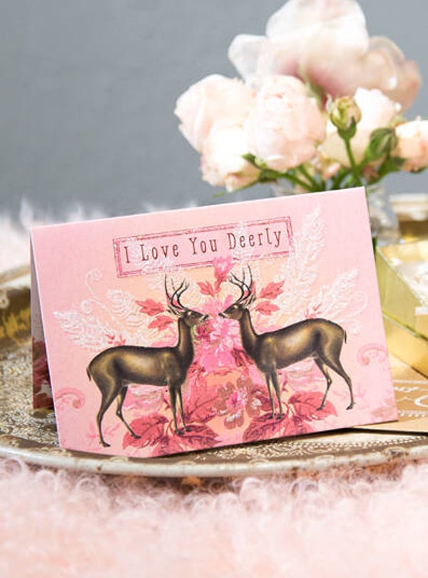 Kleine wenskaart 'Love You Deerly'