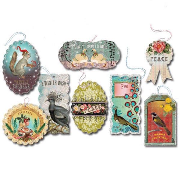 Kado-labels 'Kerst' (8 labels)