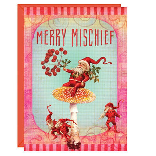 Kerst wenskaart 'Merry Mischief'