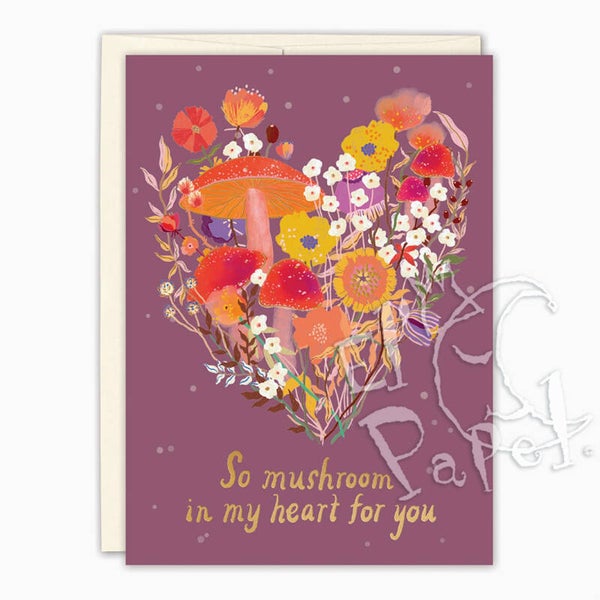 Meera Lee Patel felicitatiekaart 'Mushroom in my heart'