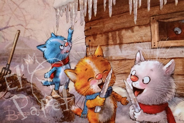 Ansichtkaart 'Lekkere ijspegels'