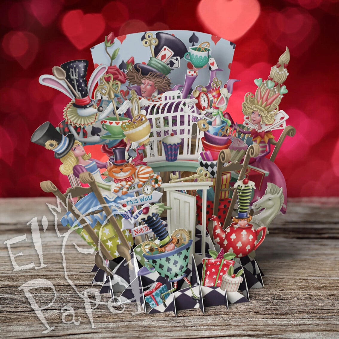 Me & McQ - 3D kaart 'Alice's feestje'