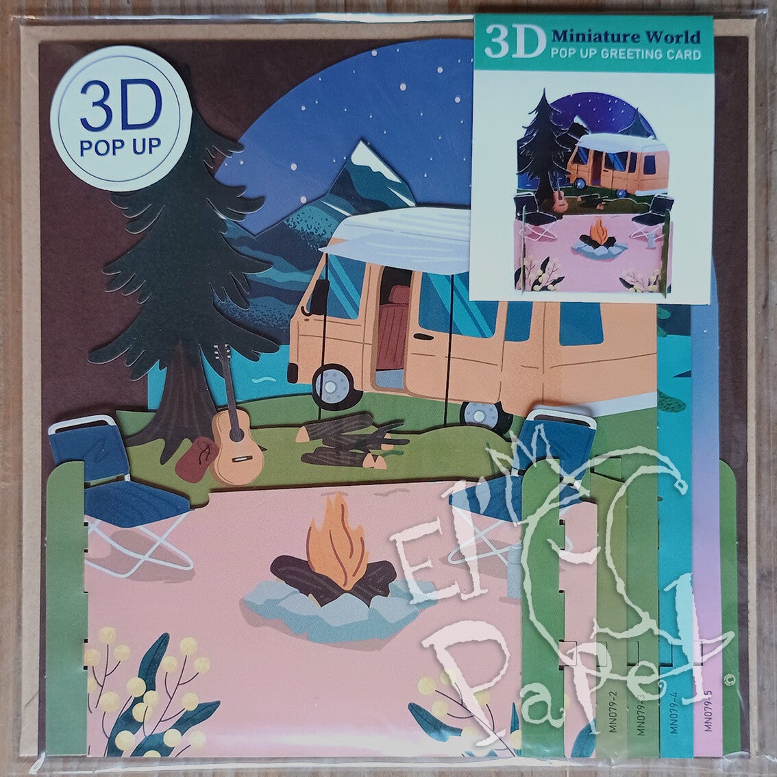 Pop-Up MINIature kaart 'Camperbusje in het bos'