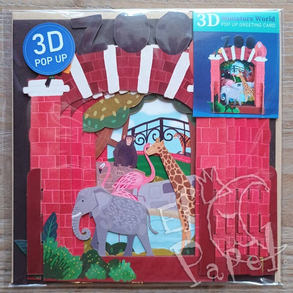 Pop-Up MINIature kaart 'De dierentuin'
