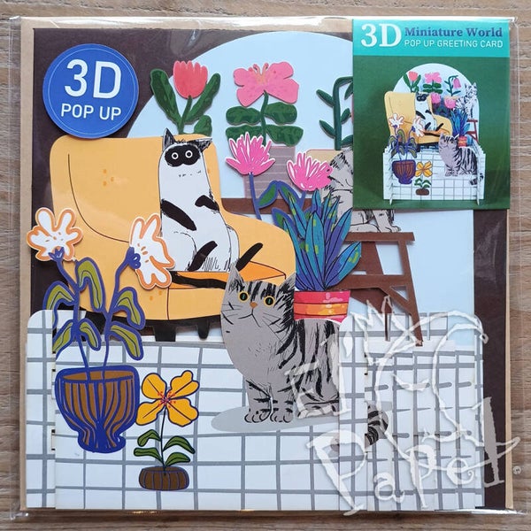 Pop-Up MINIature kaart 'Huiskatten'