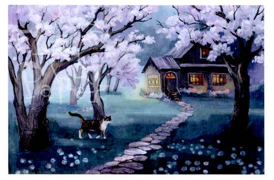 Ansichtkaart 'Een nacht in mei'