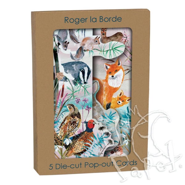 Kerst wenskaarten set 'Wild Winter's Song' (3-luik)