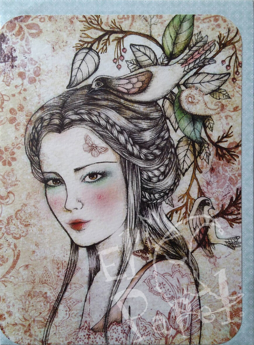 Santoro wenskaart 'Tussen de klaprozen' - Eclectic serie